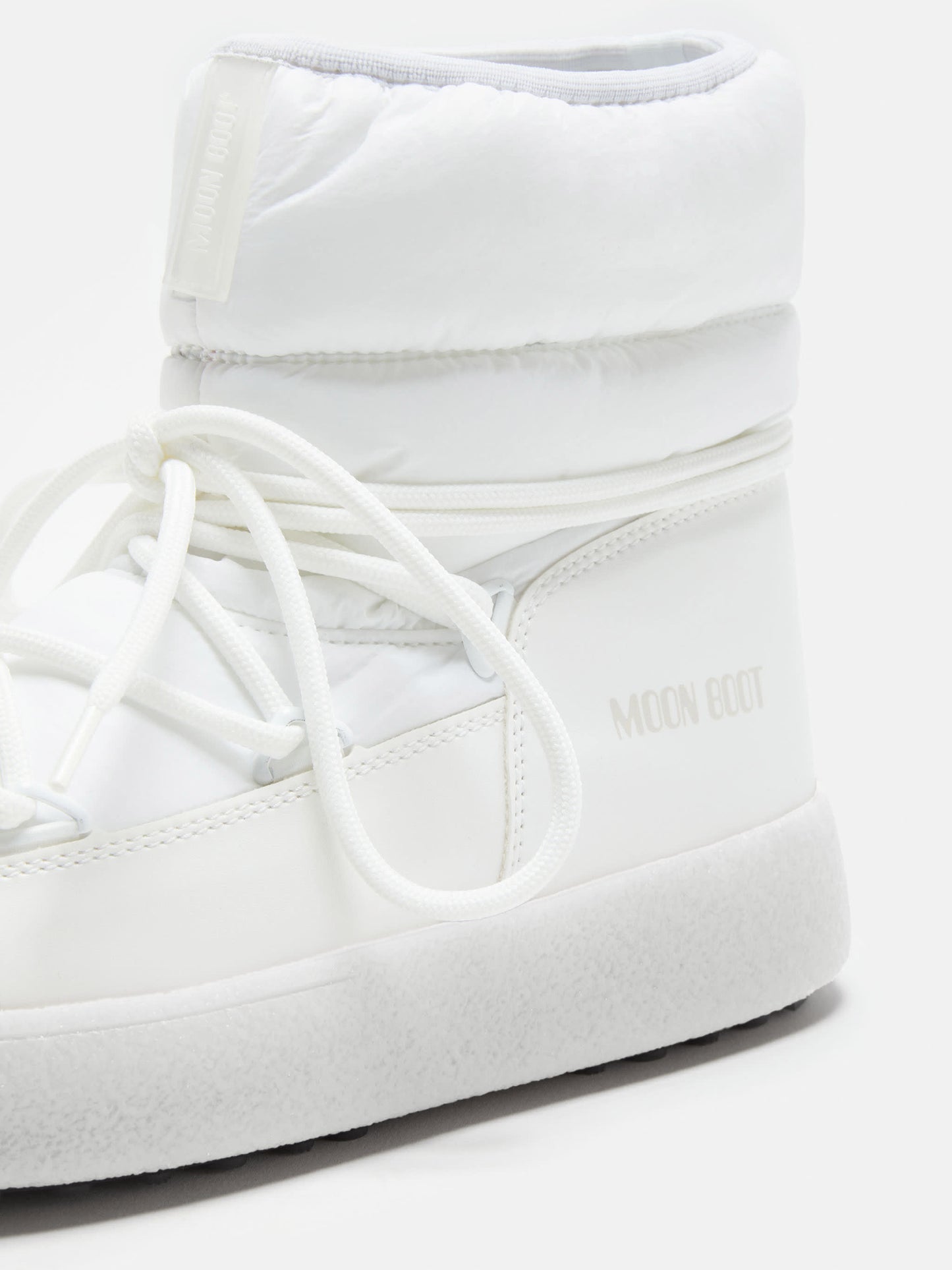MOON BOOT LTRACK LOW WHITE NYLON BOOTS