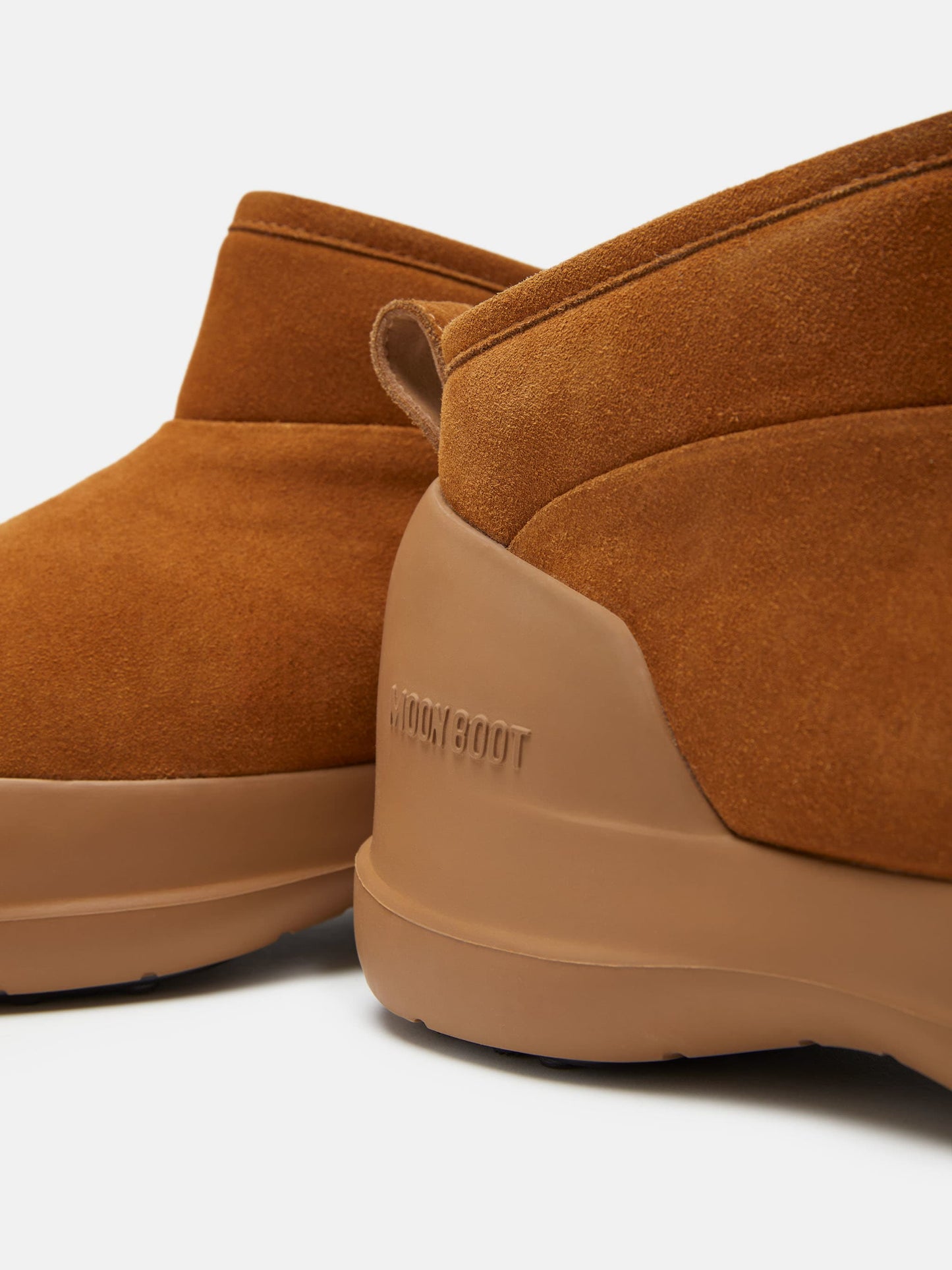 MOON BOOT MEZZALUNA BROWN SUEDE LOW BOOTS