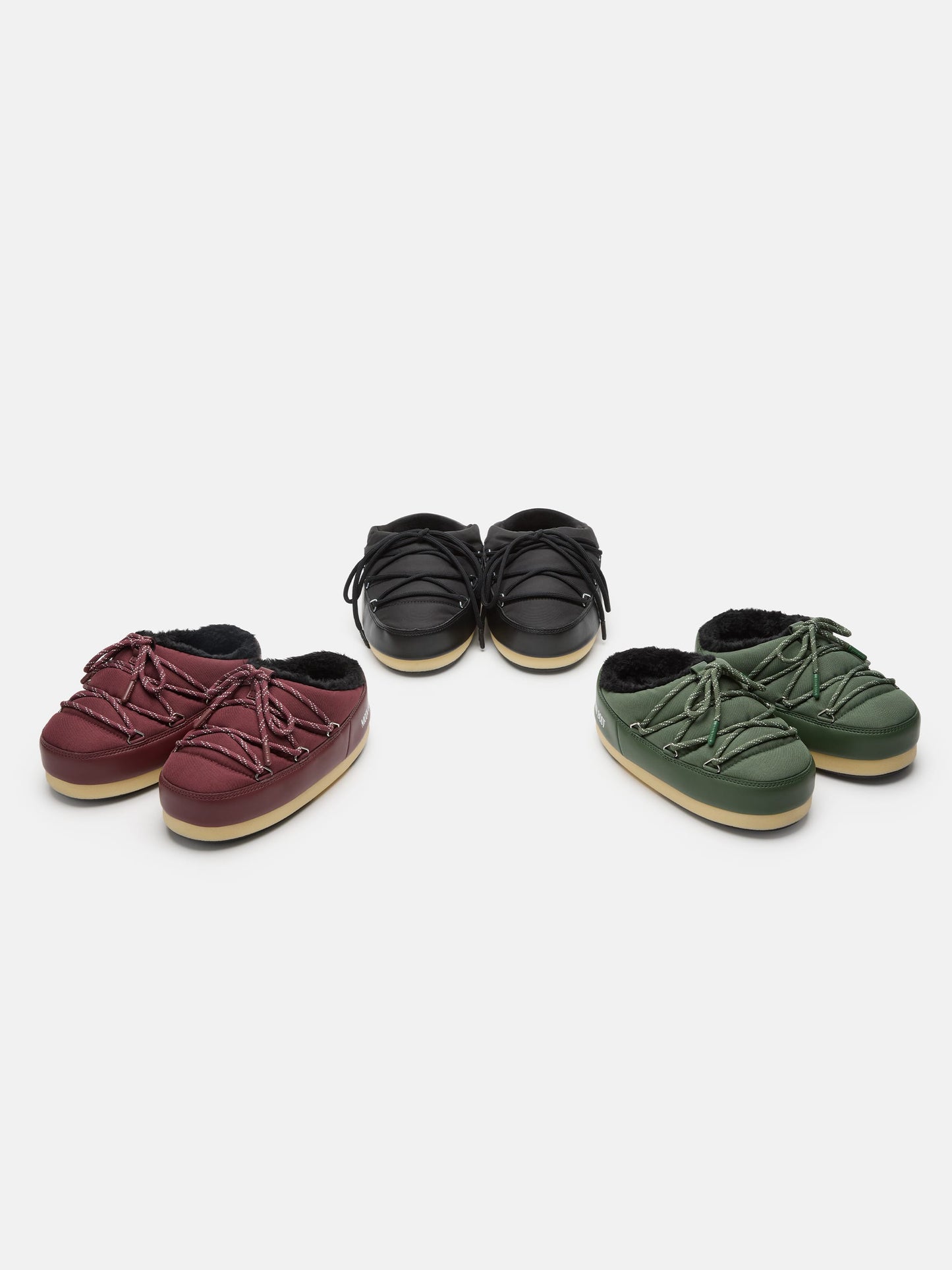 MOON BOOT EVX BURGUNDY NYLON MULES