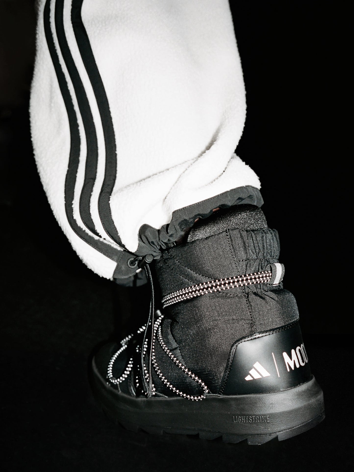 MOON BOOT ADIDAS X MOON BOOT BLACK ACE MID-TOP SNEAKERS