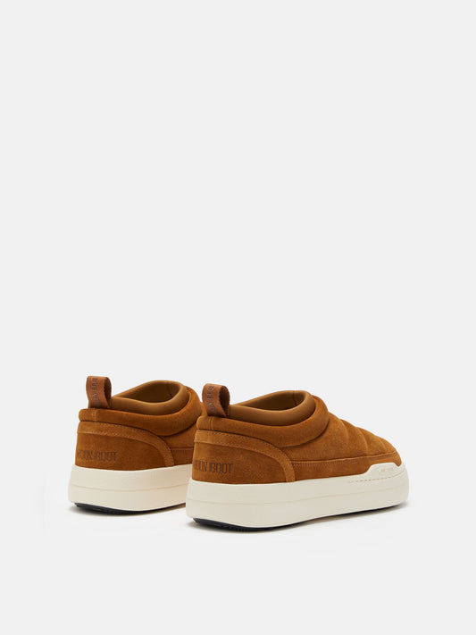 MOON BOOT PARK SOFT BROWN SUEDE SNEAKERS
