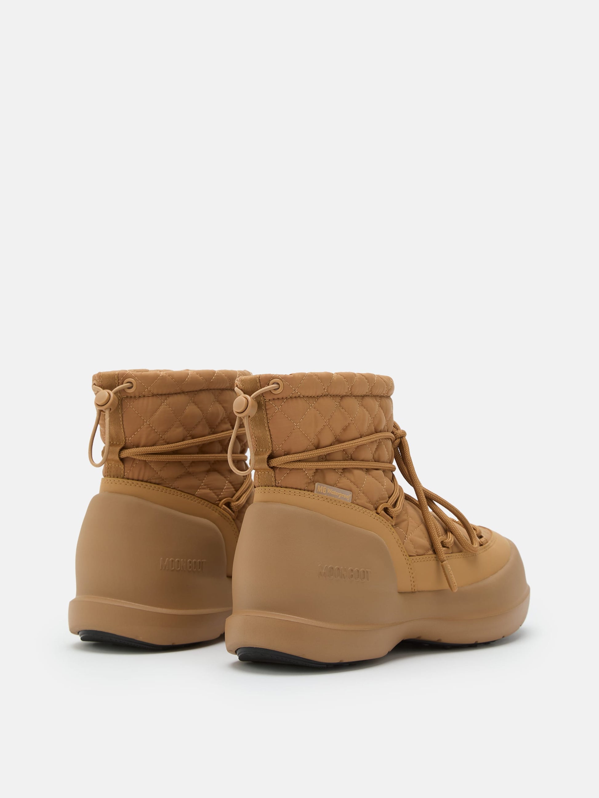 MOON BOOT MEZZALUNA MID CAMEL QUILTED BOOTS