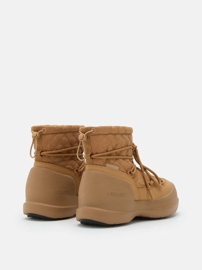 MOON BOOT MEZZALUNA MID CAMEL QUILTED BOOTS