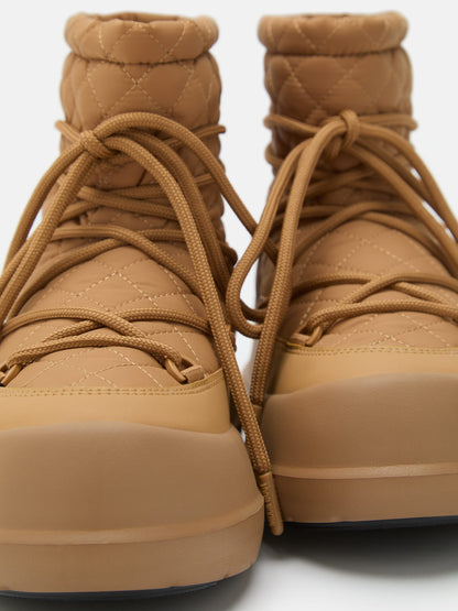 MOON BOOT MEZZALUNA MID CAMEL QUILTED BOOTS
