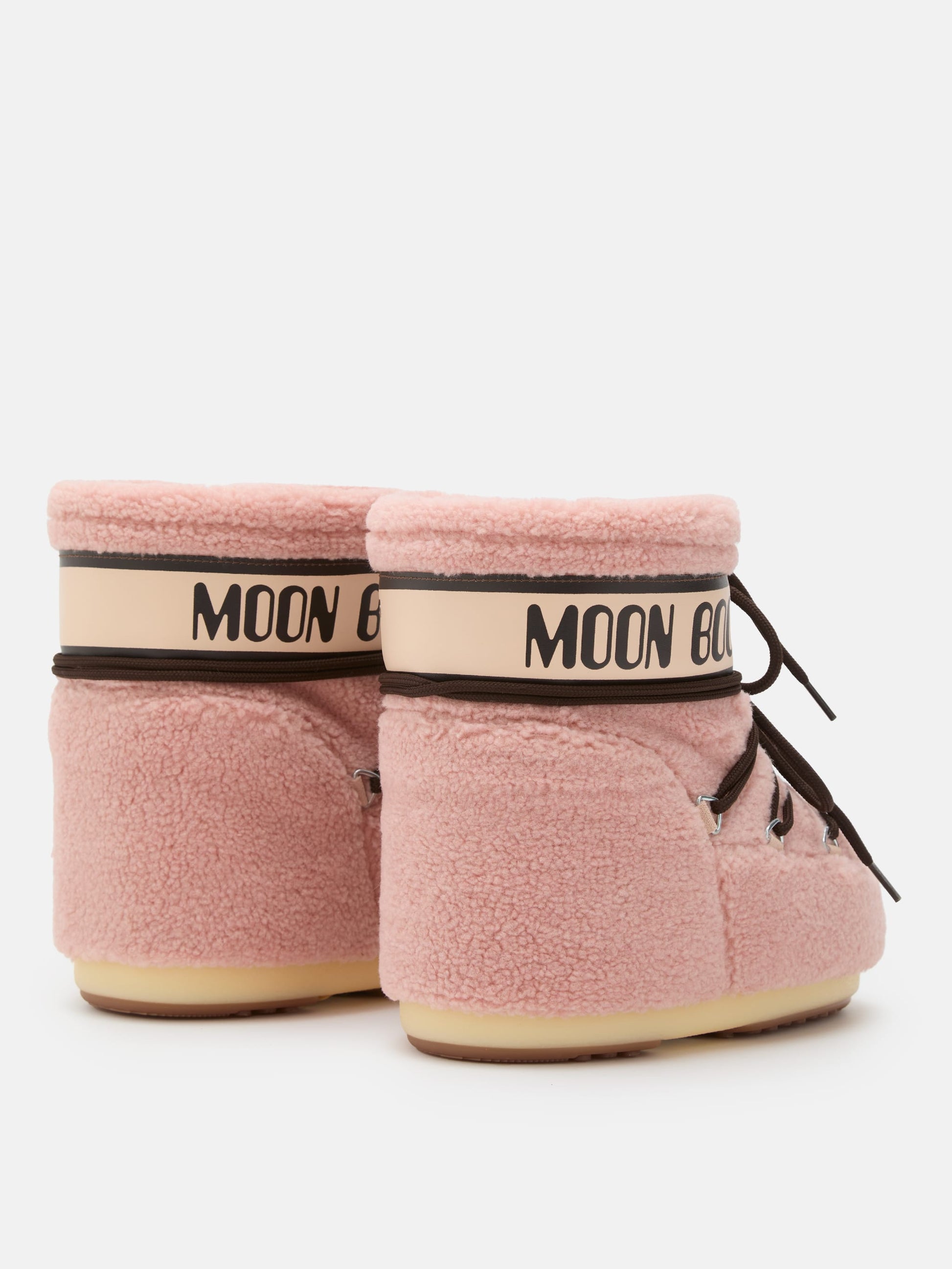 MOON BOOT ICON LOW PINK FLEECE BOOTS