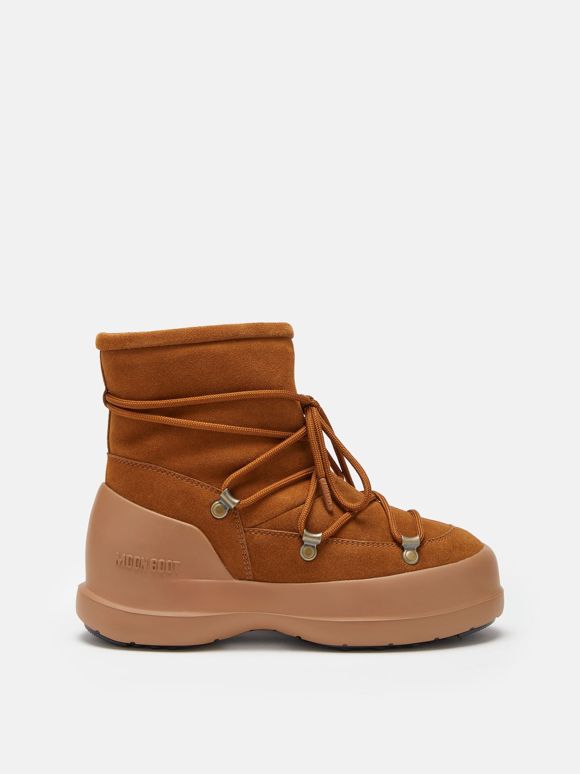 MOON BOOT LUNA BROWN SUEDE BOOTS