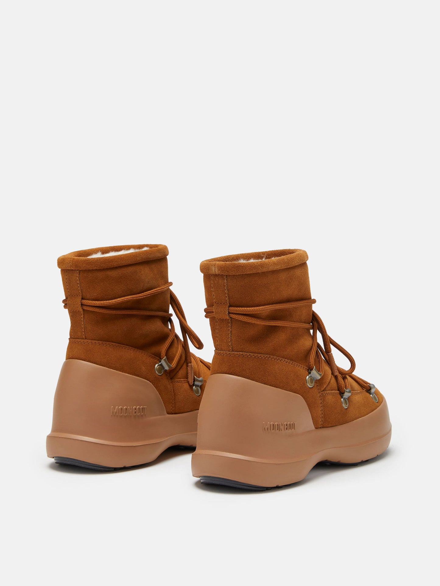 MOON BOOT LUNA BROWN SUEDE BOOTS