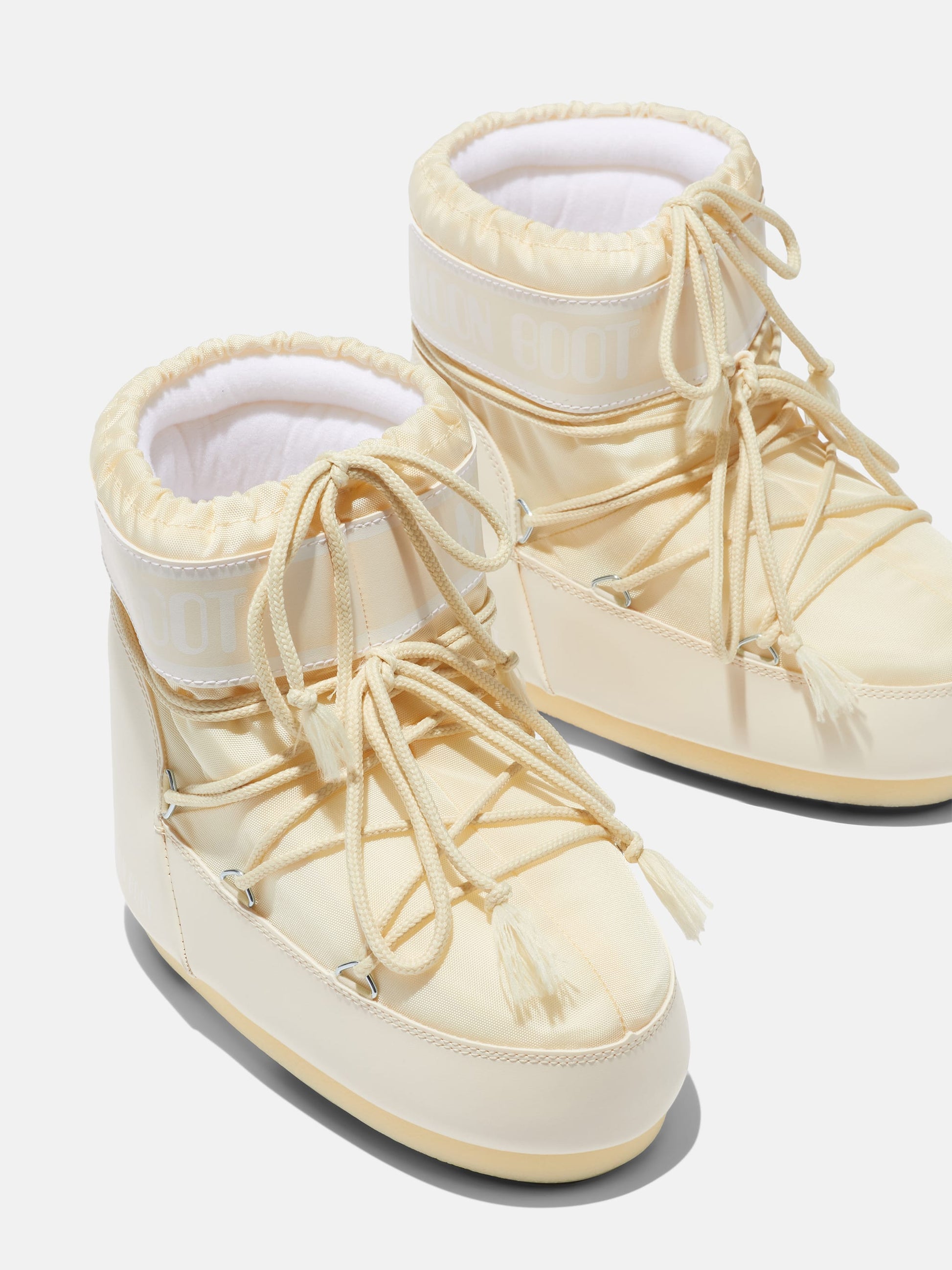 MOON BOOT ICON LOW CREAM NYLON BOOTS