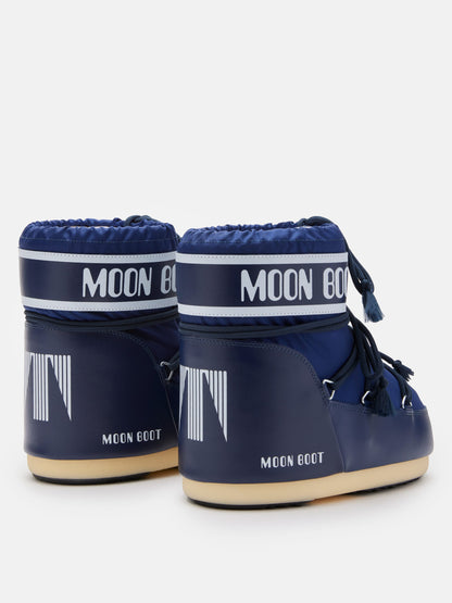 MOON BOOT ICON LOW BLUE NYLON BOOTS