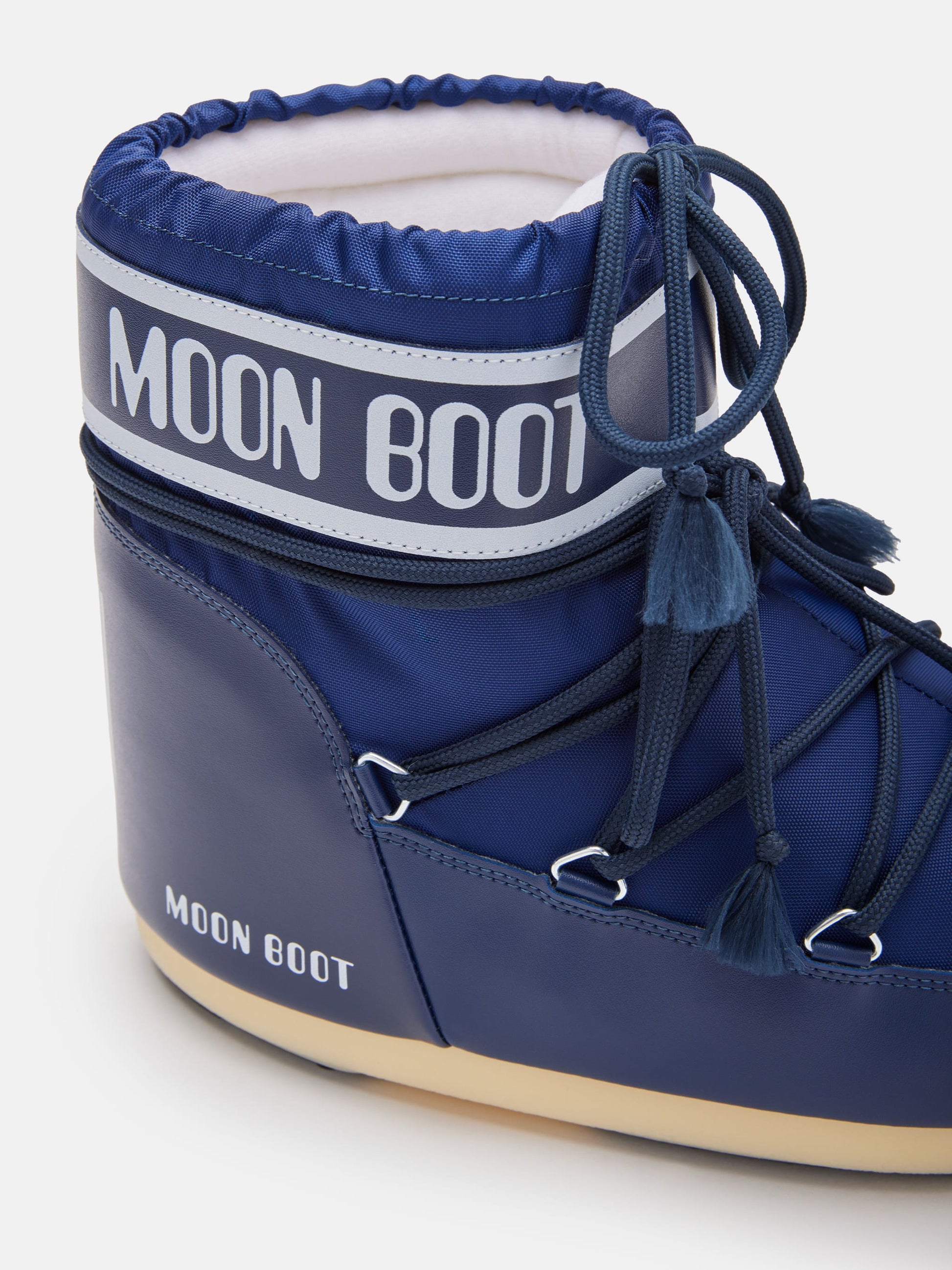 MOON BOOT ICON LOW BLUE NYLON BOOTS