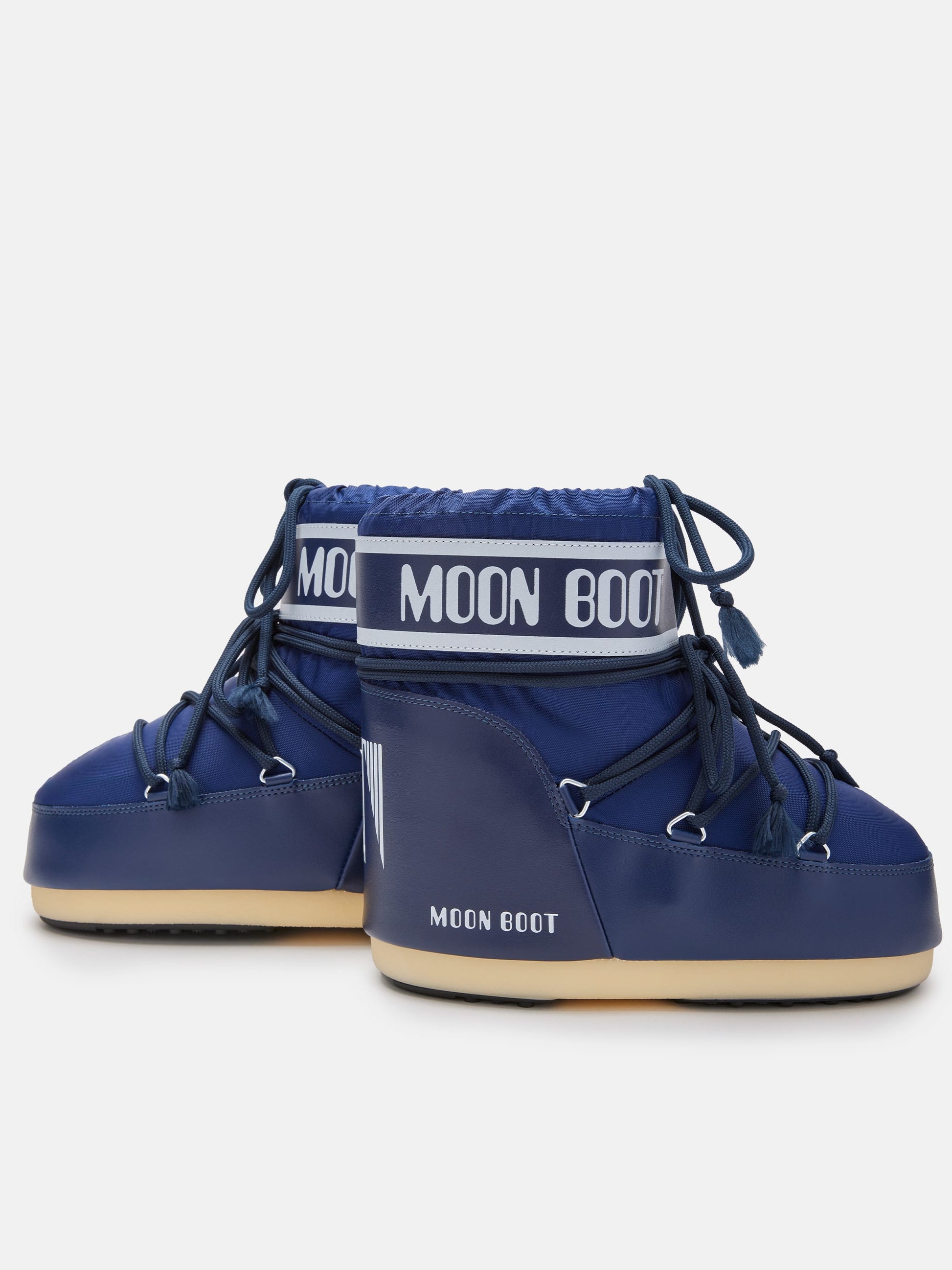 MOON BOOT ICON LOW BLUE NYLON BOOTS
