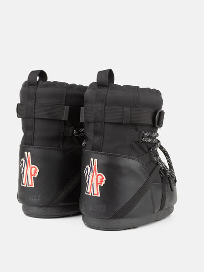 MOON BOOT MOON BOOT X MONCLER GRENOBLE ICON LOW BLACK BOOTS