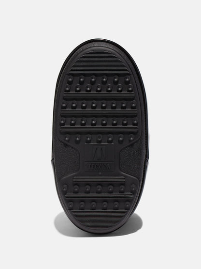 MOON BOOT ICON LOW GLANCE BLACK SATIN BOOTS