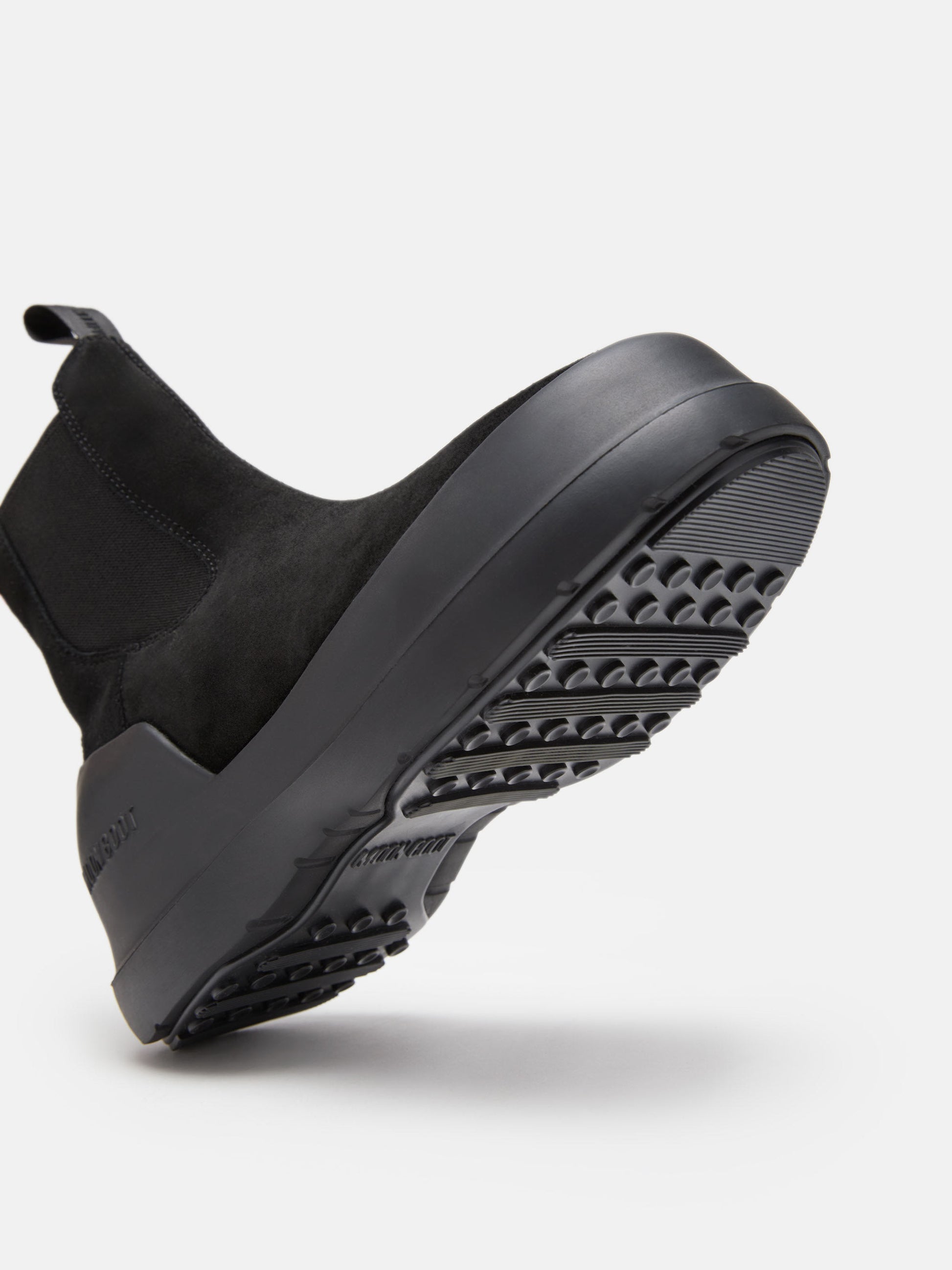 MOON BOOT LUNA BLACK SUEDE CHELSEA BOOTS
