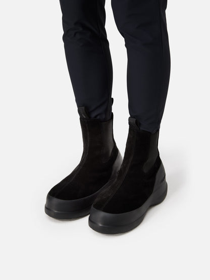 MOON BOOT LUNA BLACK SUEDE CHELSEA BOOTS