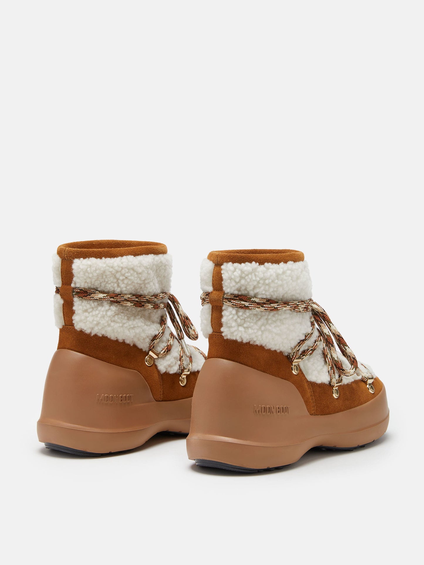 MOON BOOT LUNA BROWN SHEARLING BOOTS