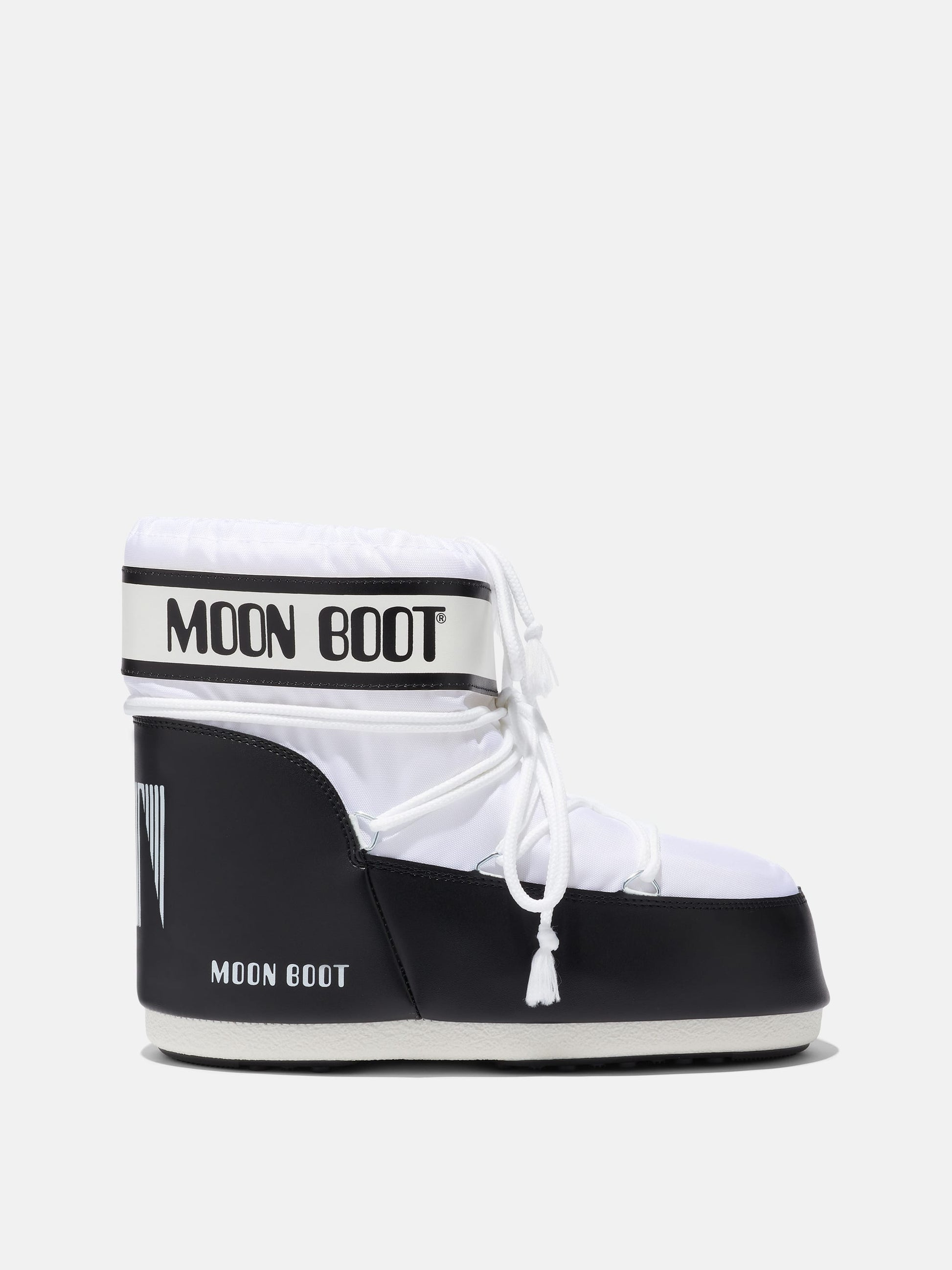 MOON BOOT ICON LOW WHITE NYLON BOOTS