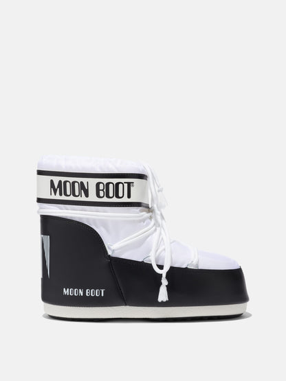 MOON BOOT ICON LOW WHITE NYLON BOOTS