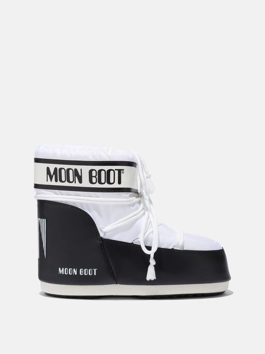 MOON BOOT ICON LOW WHITE NYLON BOOTS
