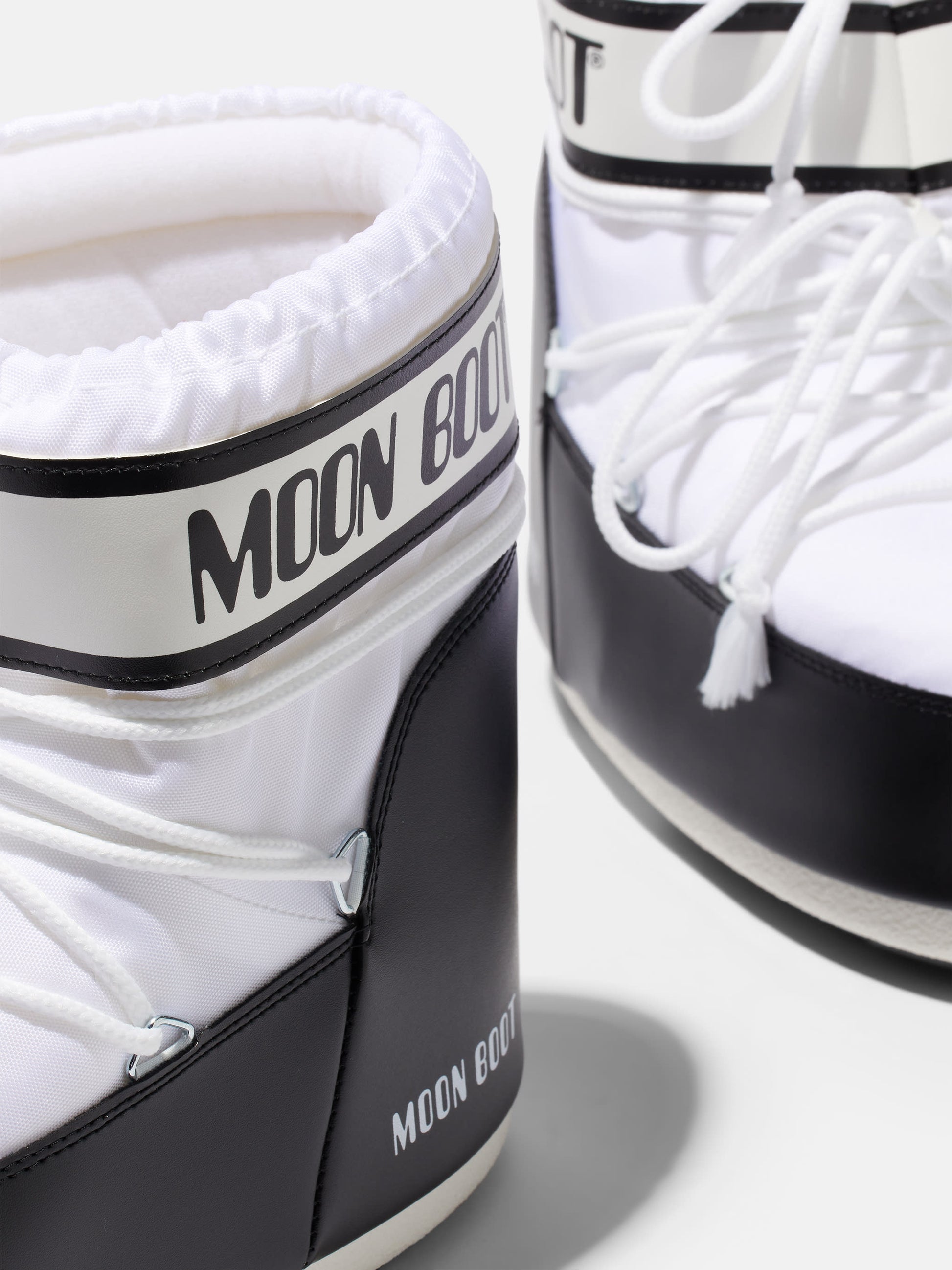 MOON BOOT ICON LOW WHITE NYLON BOOTS