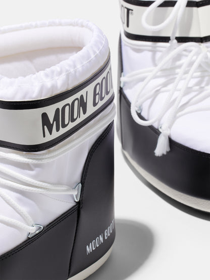 MOON BOOT ICON LOW WHITE NYLON BOOTS