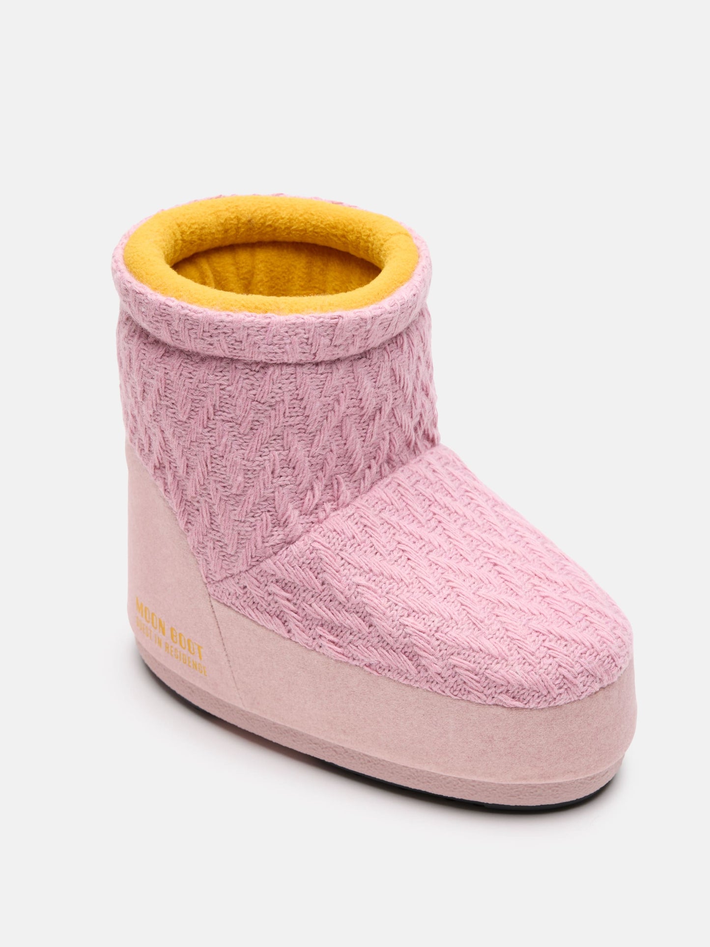 MOON BOOT MOON BOOT X GUEST IN RESIDENCE ICON LOW NO LACE ROSE KNIT BOOTS