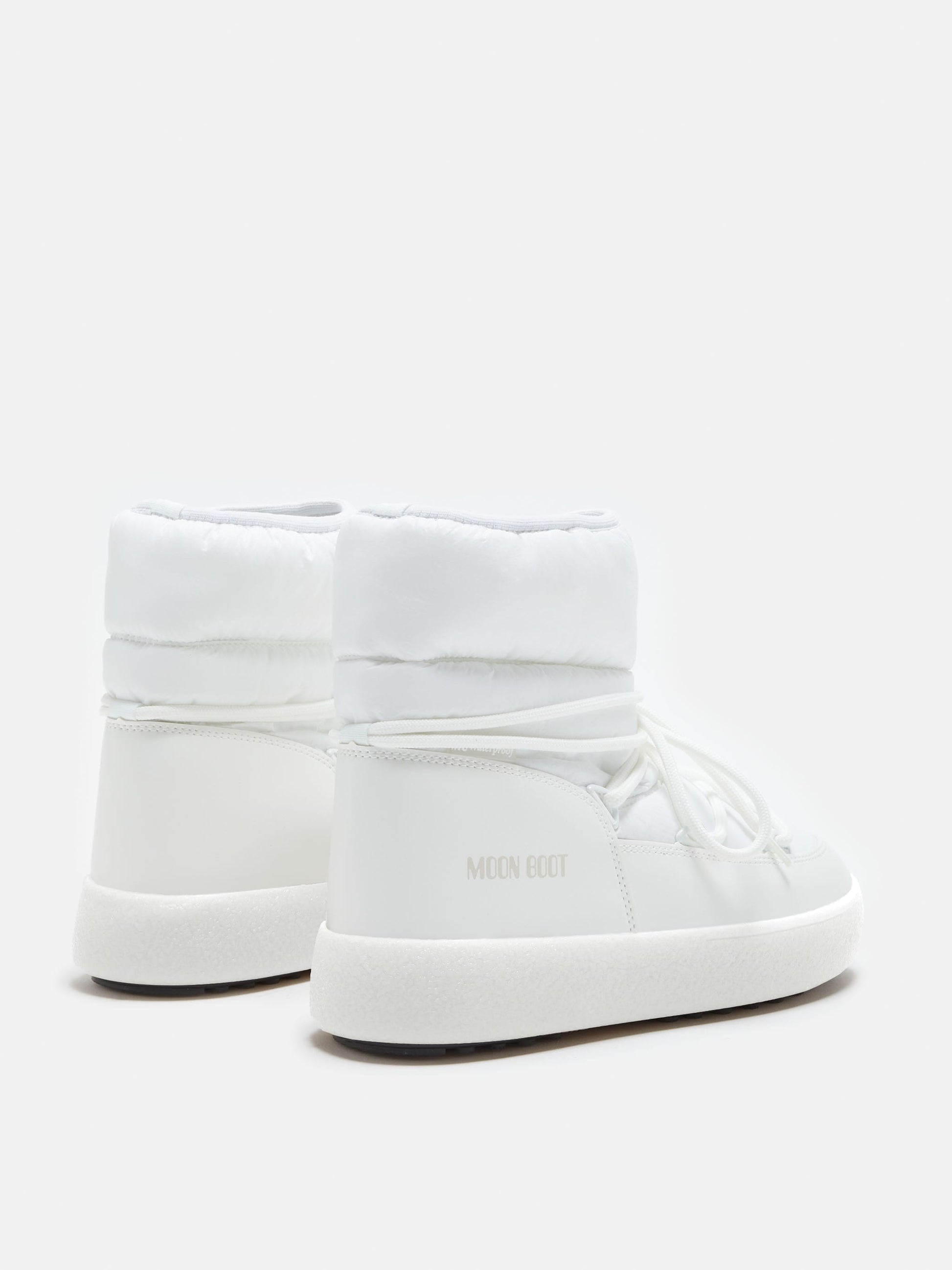 MOON BOOT LTRACK LOW WHITE NYLON BOOTS