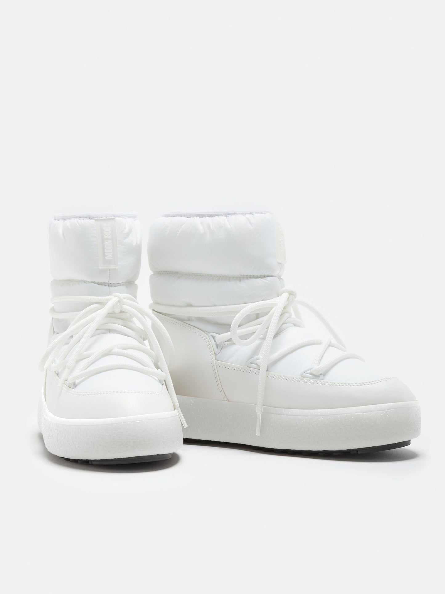 MOON BOOT LTRACK LOW WHITE NYLON BOOTS