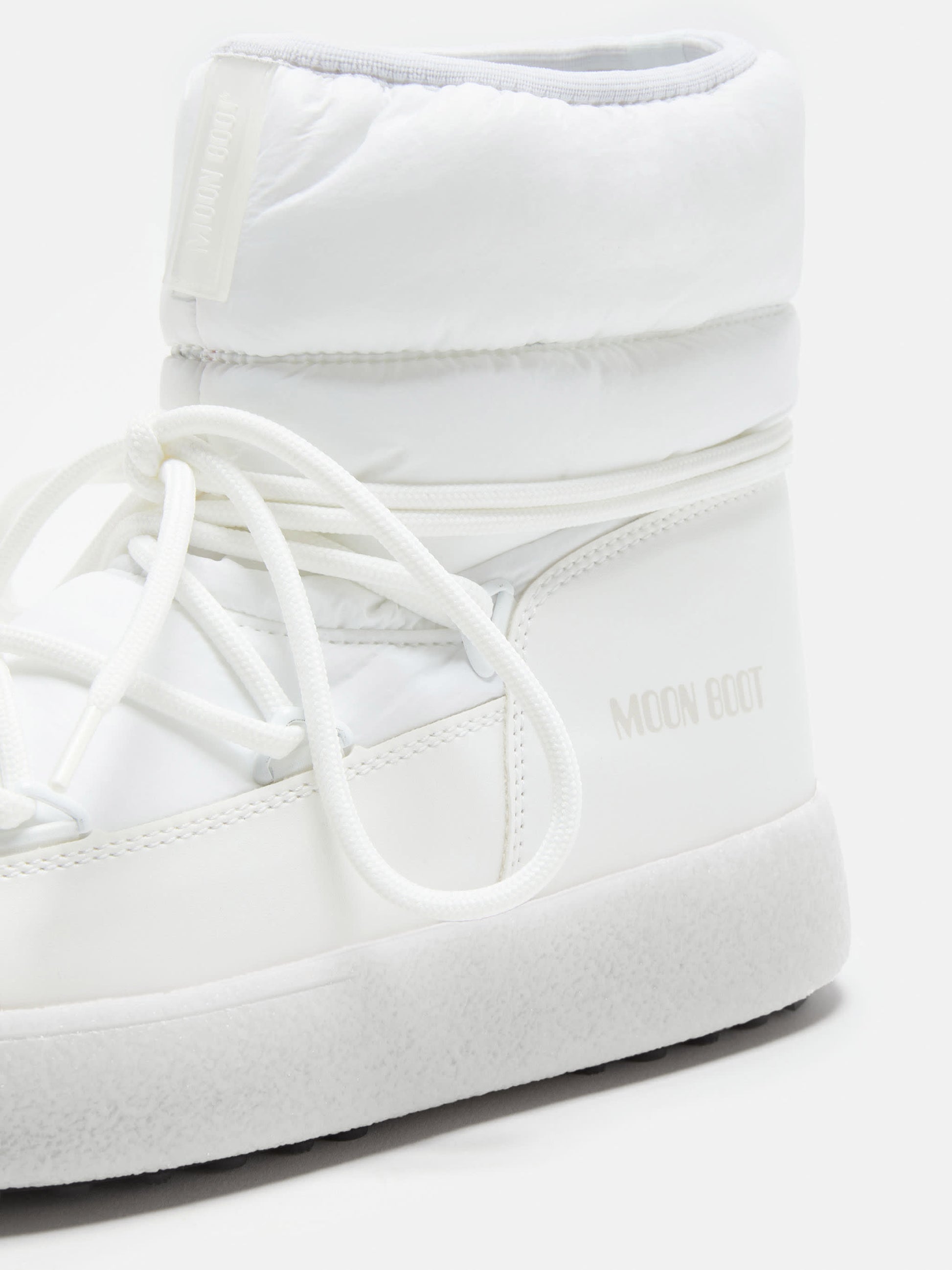 MOON BOOT LTRACK LOW WHITE NYLON BOOTS