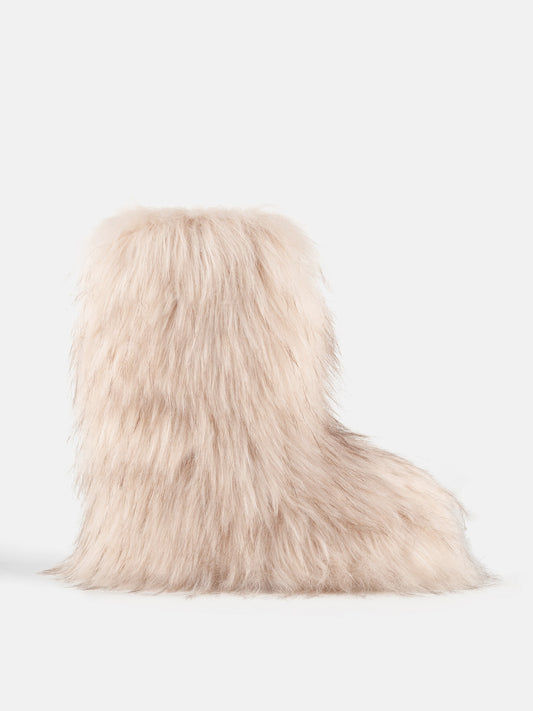 MOON BOOT Jacquemus + Moon Boot ICON YETI MID CREAM BOOTS