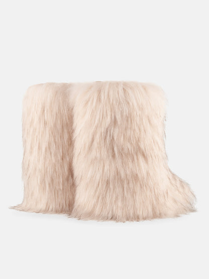 MOON BOOT Jacquemus + Moon Boot ICON YETI MID CREAM BOOTS