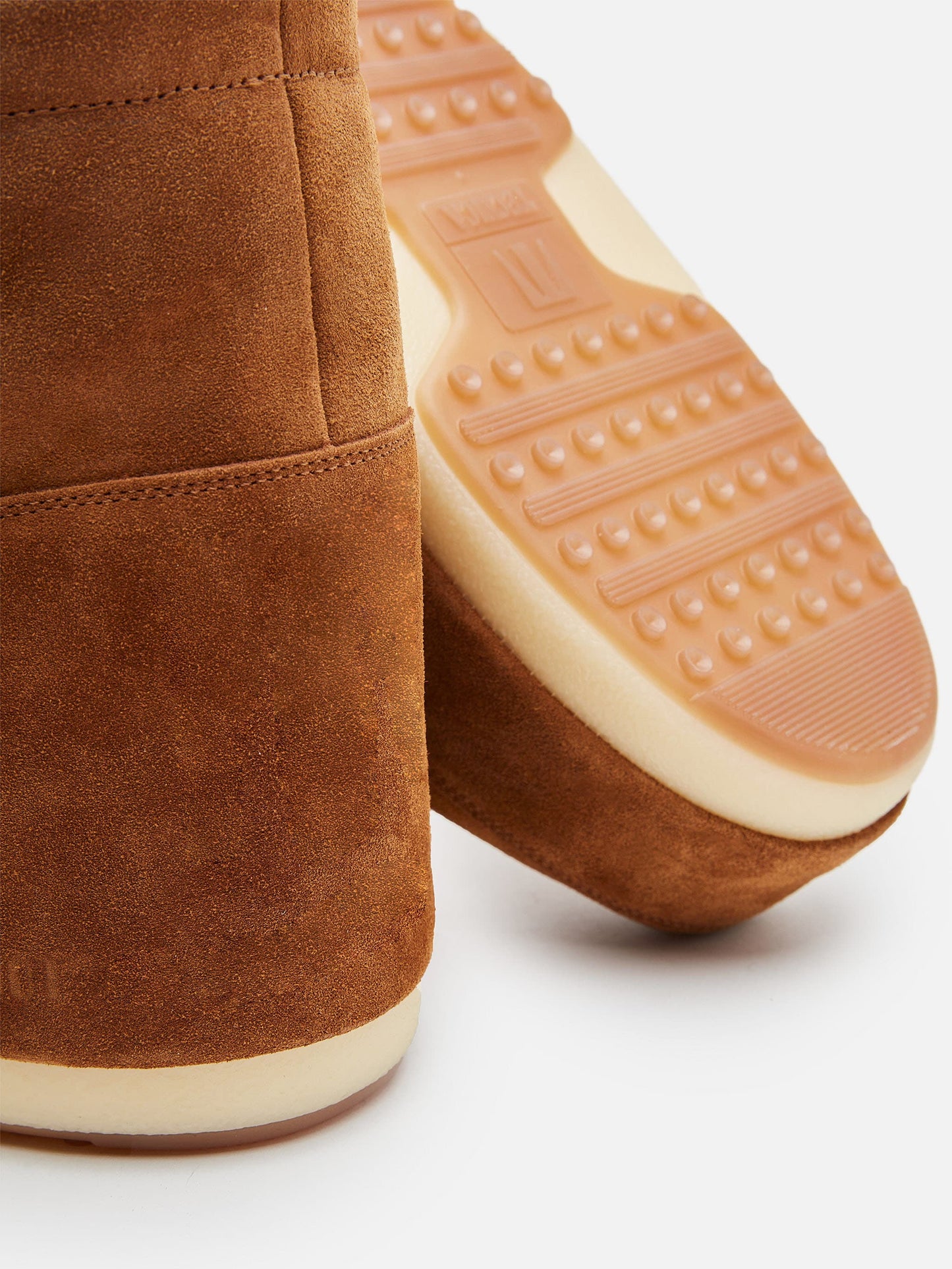 MOON BOOT NO LACE TAN SUEDE BOOTS