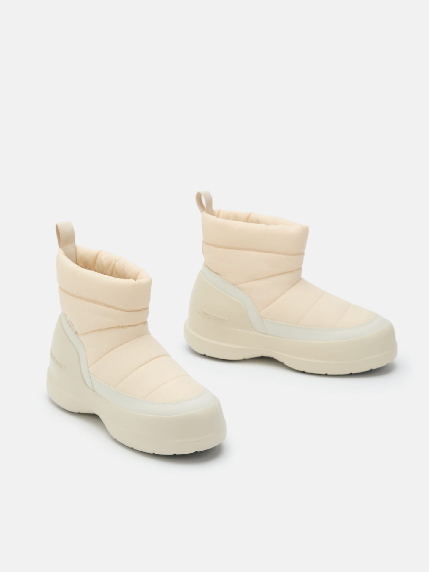 MOON BOOT MEZZALUNA PUFFY CREAM BOOTS