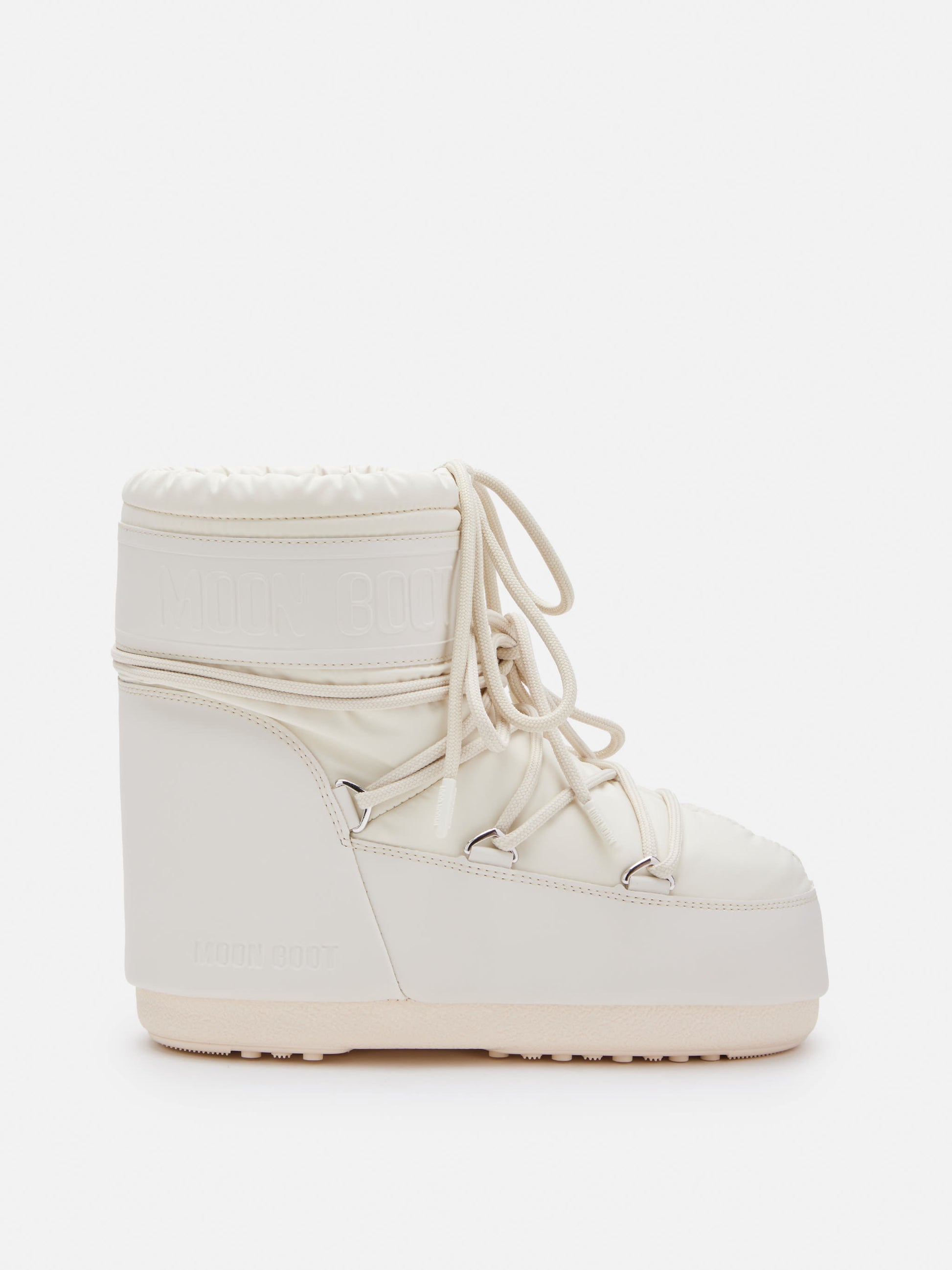 MOON BOOT ICON LOW CREAM RUBBER BOOTS