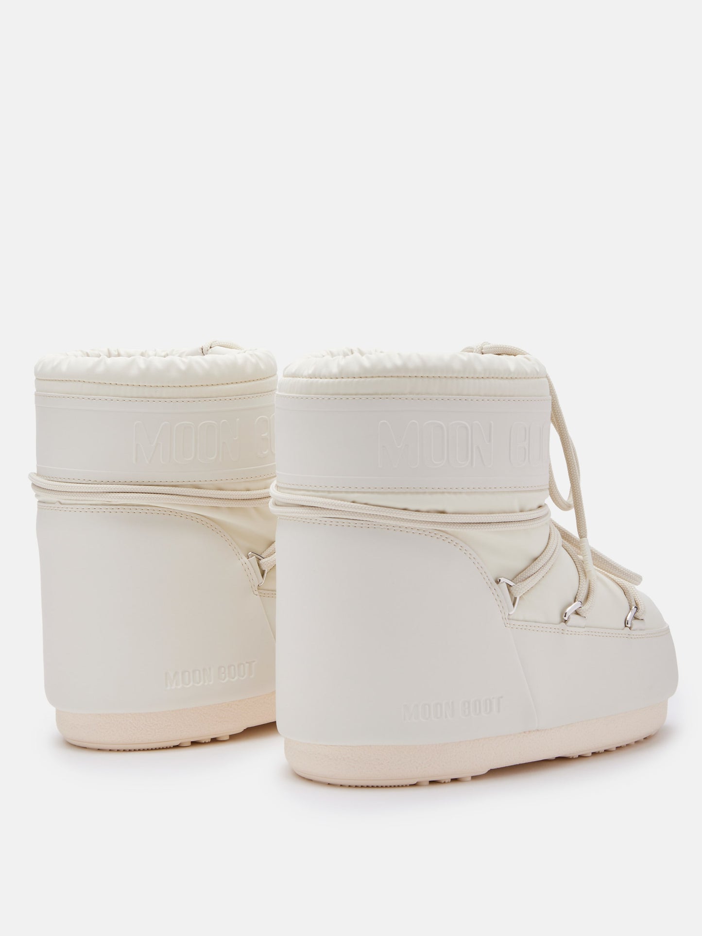 MOON BOOT ICON LOW CREAM RUBBER BOOTS