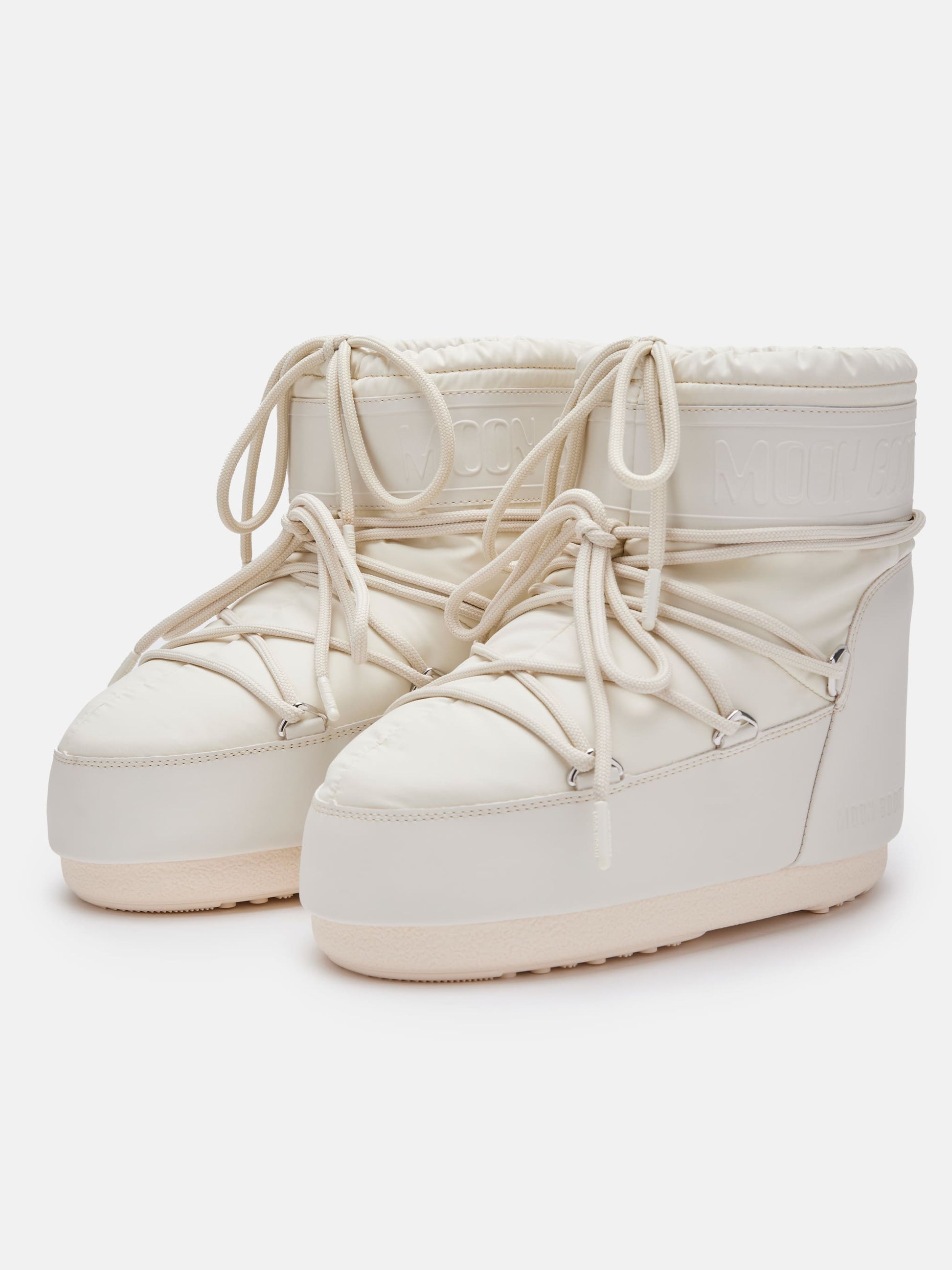 MOON BOOT ICON LOW CREAM RUBBER BOOTS