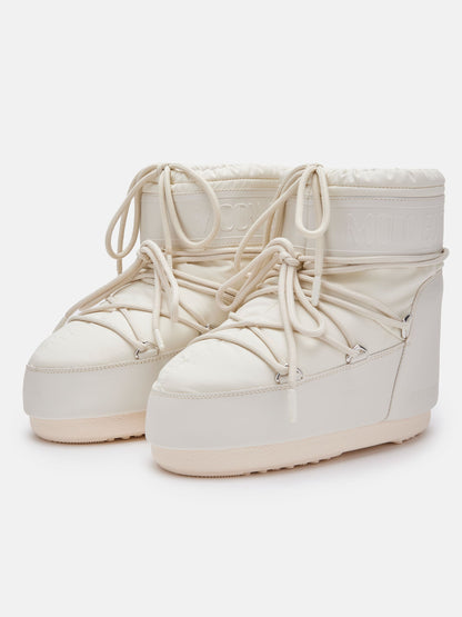 MOON BOOT ICON LOW CREAM RUBBER BOOTS