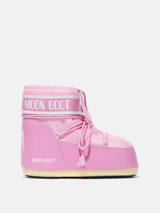 MOON BOOT ICON LOW PINK NYLON BOOTS