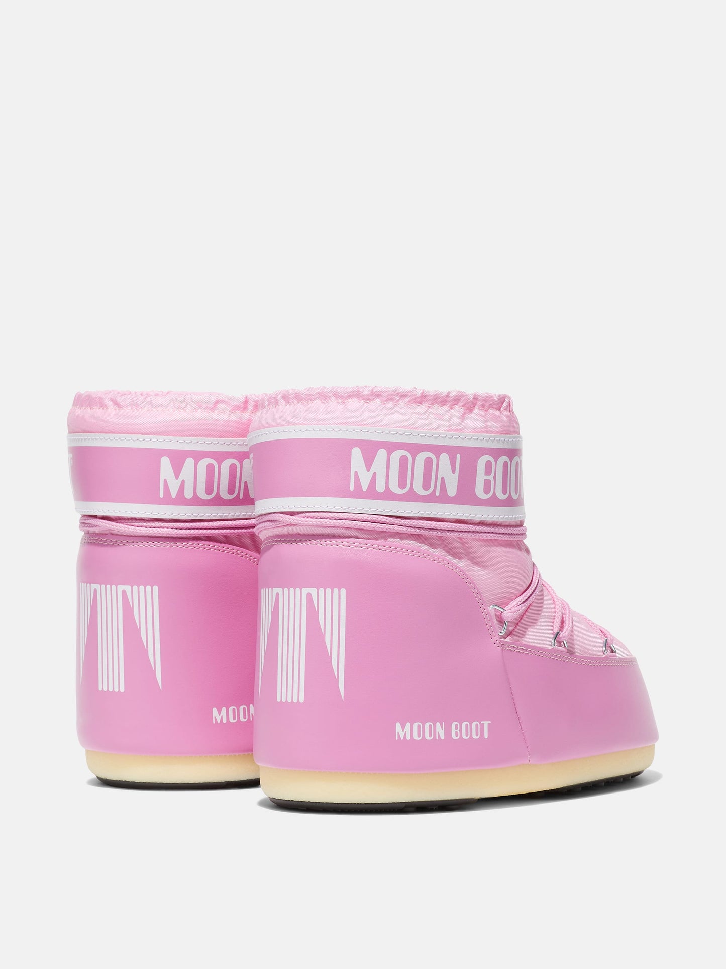 MOON BOOT ICON LOW PINK NYLON BOOTS