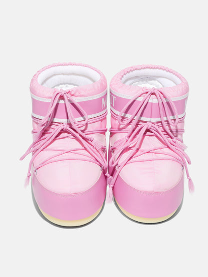MOON BOOT ICON LOW PINK NYLON BOOTS