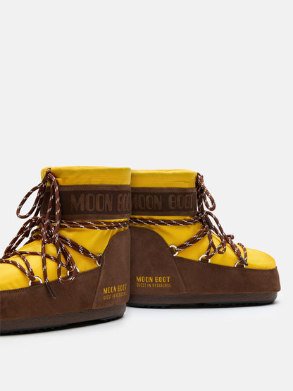 MOON BOOT MOON BOOT X GUEST IN RESIDENCE ICON LOW NYLON SUNFLOWER & COCOA BOOTS