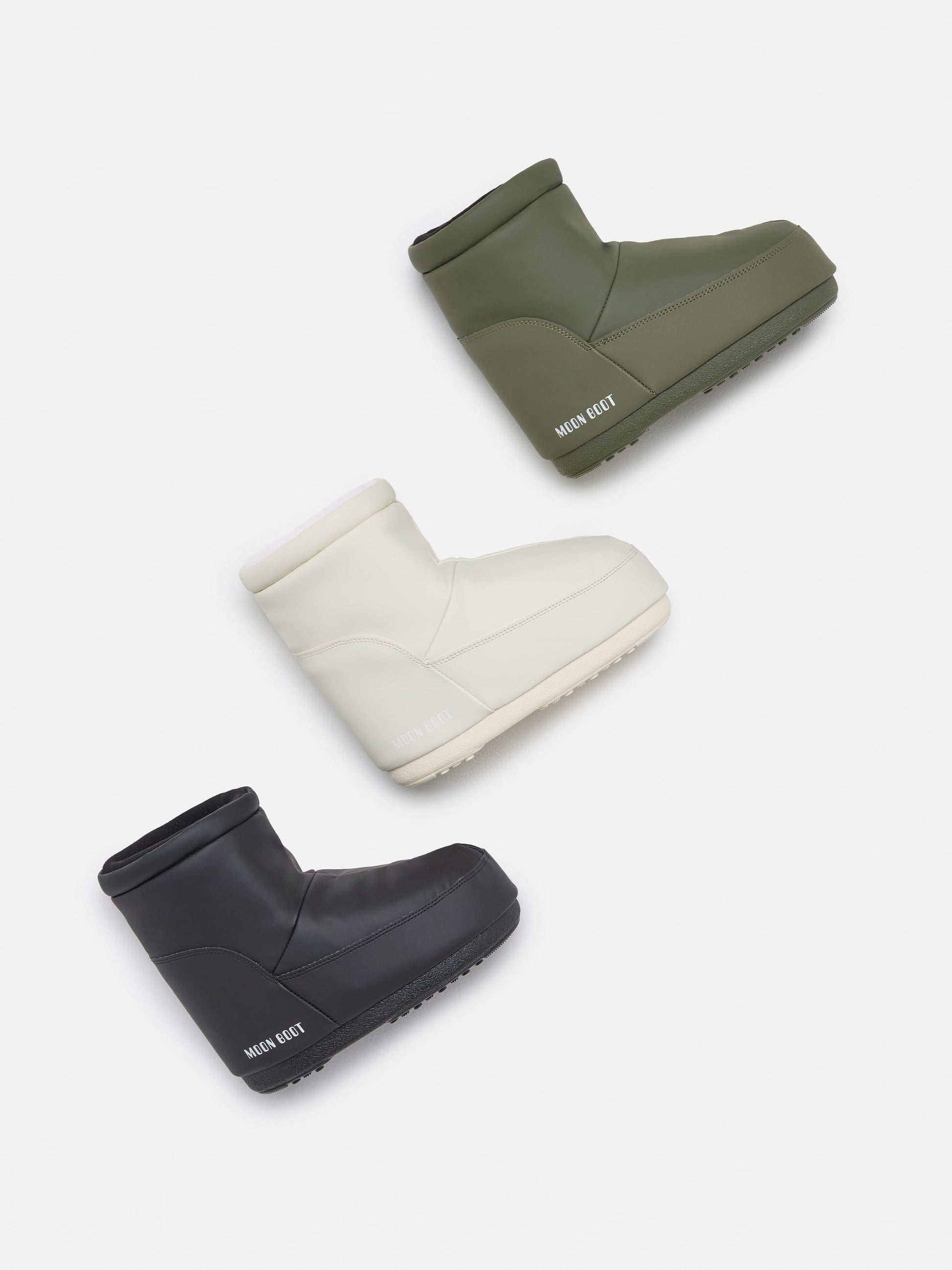 MOON BOOT NO LACE BLACK RUBBER BOOTS