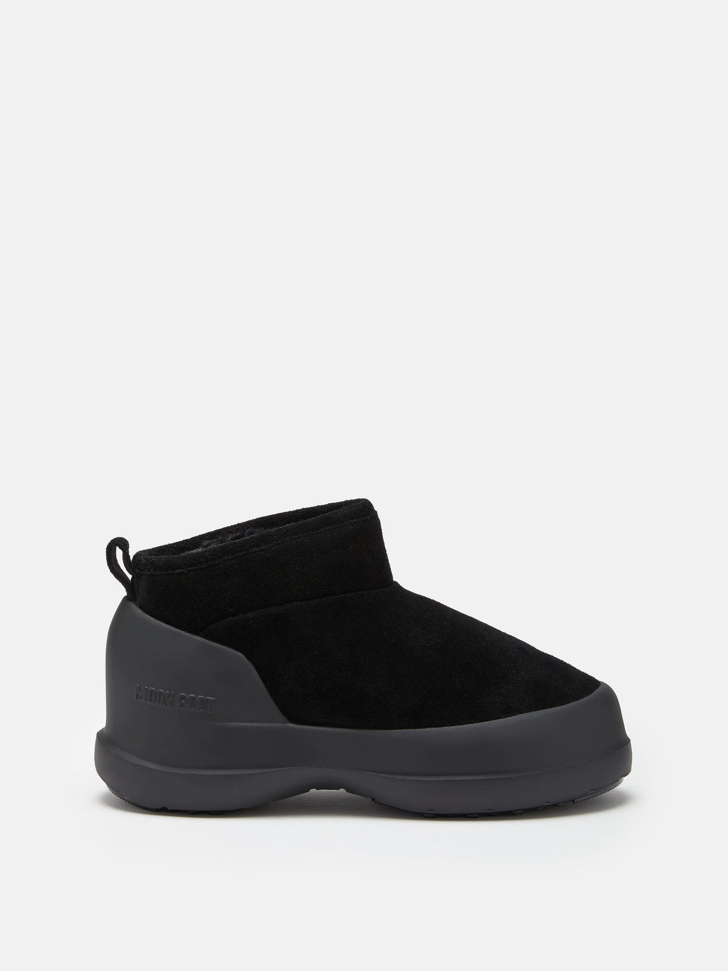 MOON BOOT MEZZALUNA BLACK SUEDE LOW BOOTS