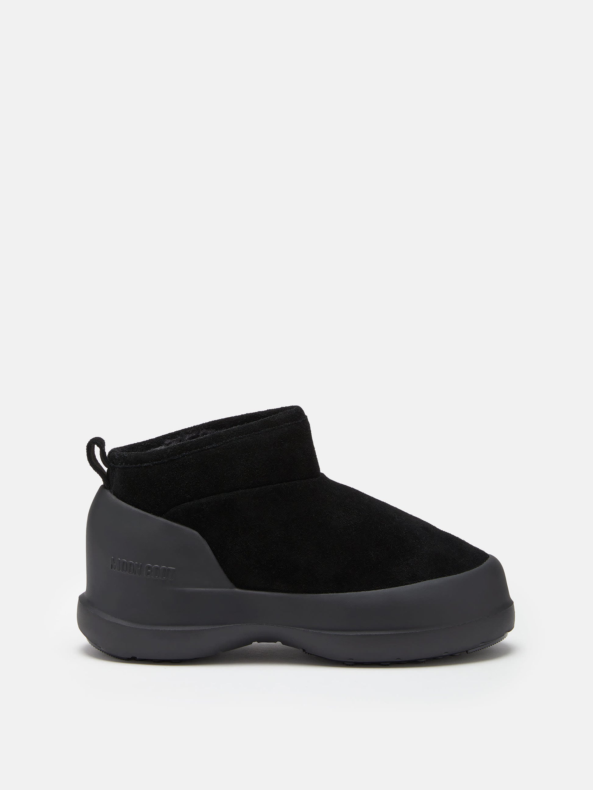 MOON BOOT MEZZALUNA BLACK SUEDE LOW BOOTS