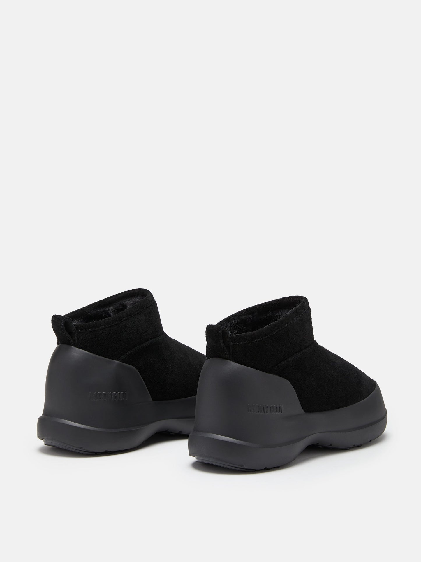 MOON BOOT MEZZALUNA BLACK SUEDE LOW BOOTS