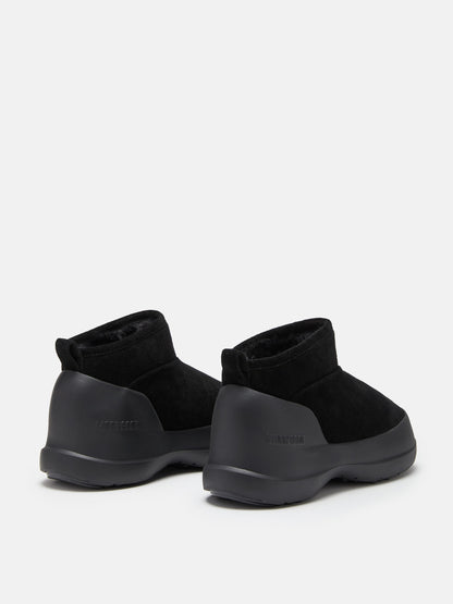 MOON BOOT MEZZALUNA BLACK SUEDE LOW BOOTS