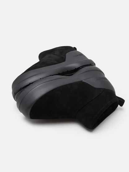 MOON BOOT MEZZALUNA BLACK SUEDE LOW BOOTS