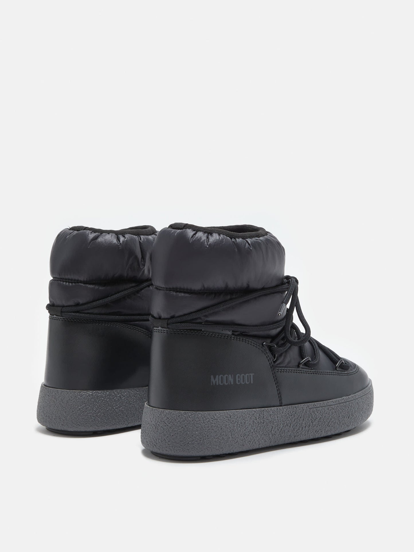 MOON BOOT LTRACK LOW BLACK NYLON BOOTS