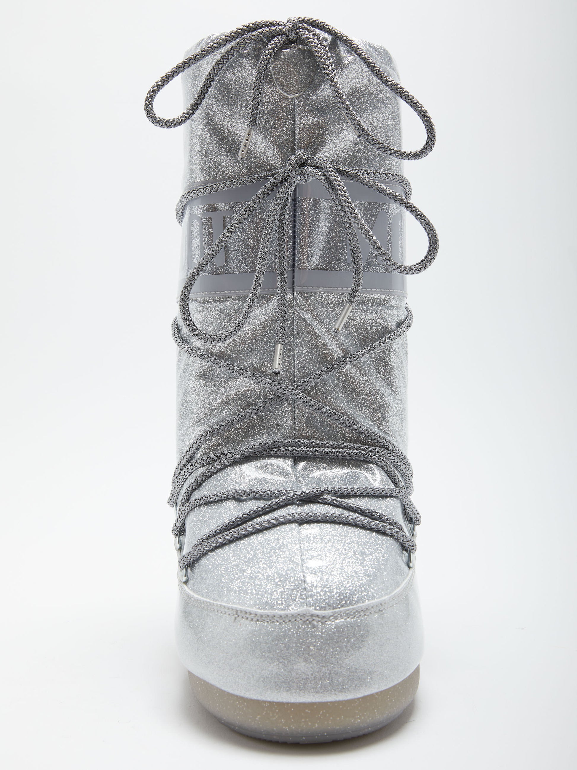 MOON BOOT ICON SILVER GLITTER BOOTS