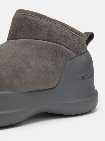 MOON BOOT MEZZALUNA ANTHRACITE SUEDE LOW BOOTS